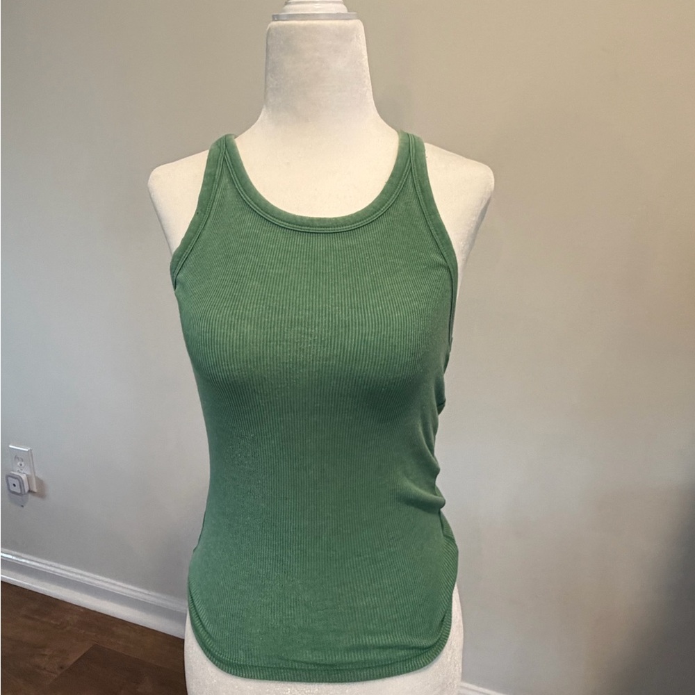 NWT - Aerie Ribbed Racerback Tank - Green- size XS